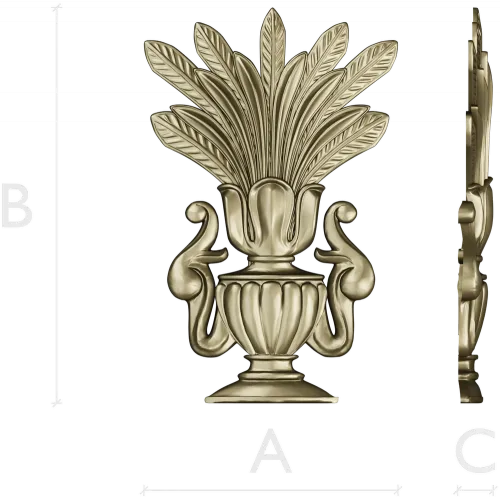 Пернатый вазон - 3D модель в формате STL для ЧПУ