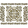 Ornamental Rosette Panel STL for CNC - Acanthus Scroll Relief