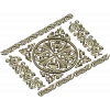 Ornamental Rosette Panel STL for CNC - Acanthus Scroll Relief