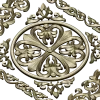Ornamental Rosette Panel STL for CNC - Acanthus Scroll Relief