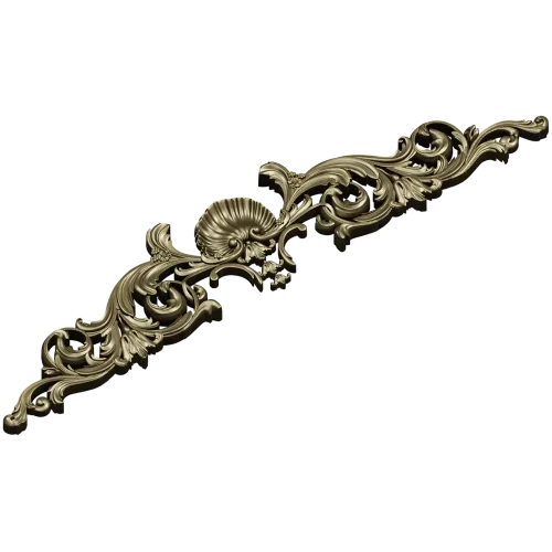 Рокайльный картуш с раковиной - 3D модель STL для ЧПУ