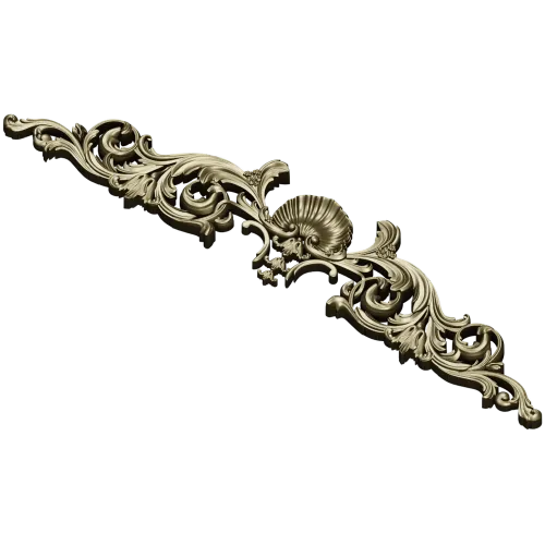 Рокайльный картуш с раковиной - 3D модель STL для ЧПУ