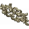Rococo Acanthus Horizontal Ornament STL 3D Model for CNC