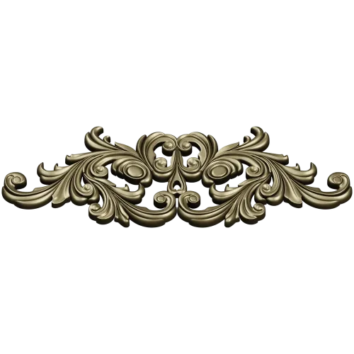 Rococo Acanthus Horizontal Ornament STL 3D Model for CNC