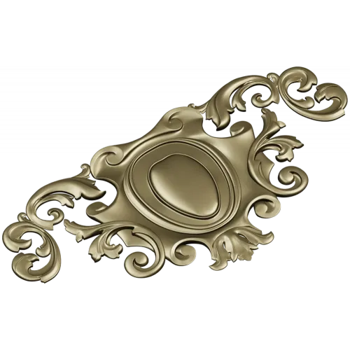 Ornate Rococo Cartouche STL for CNC Milling