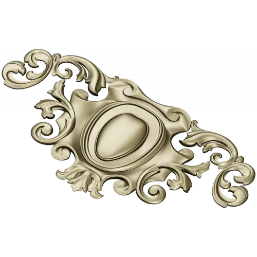 Ornate Rococo Cartouche STL for CNC Milling