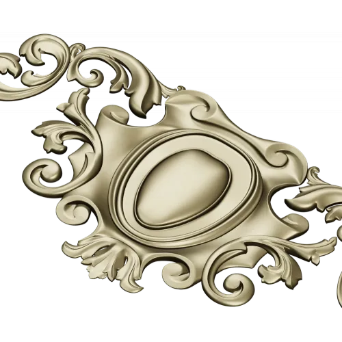Ornate Rococo Cartouche STL for CNC Milling