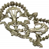 Baroque Laurel Crown Cartouche - STL 3D Model for CNC