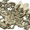 Baroque Bacchic Cartouche STL for CNC carving