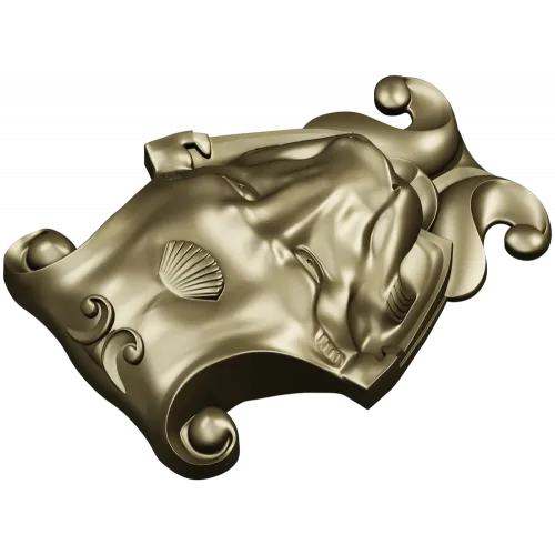 Картуш "Морской маскарон" - 3D модель STL для ЧПУ