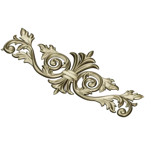 Baroque Acanthus Central Cartouche - STL 3D model for CNC