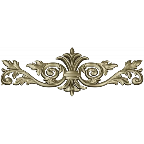 Baroque Acanthus Central Cartouche - STL 3D model for CNC