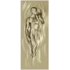 Вертикальная декоративная панель "Восходящая фигура" - 3D модель STL для ЧПУ