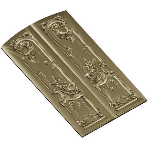 Резная дверная пара в классическом стиле - 3D модель STL для ЧПУ