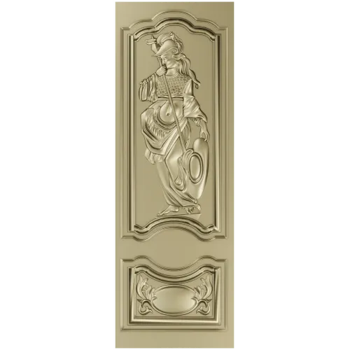 Ornate Warrior Door Panel - STL 3D model for CNC carving