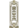 Baroque Rosette Vertical Door Panel STL for CNC