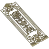 Baroque Rosette Vertical Door Panel STL for CNC
