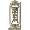Baroque Rosette Vertical Door Panel STL for CNC