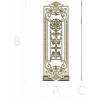 Baroque Rosette Vertical Door Panel STL for CNC