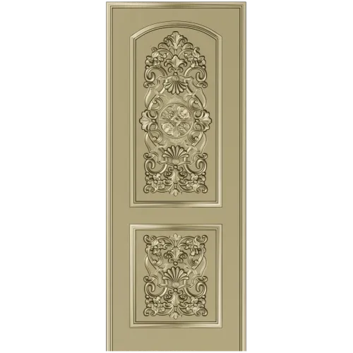 Ornate Double-Cartouche Door Panel STL for CNC