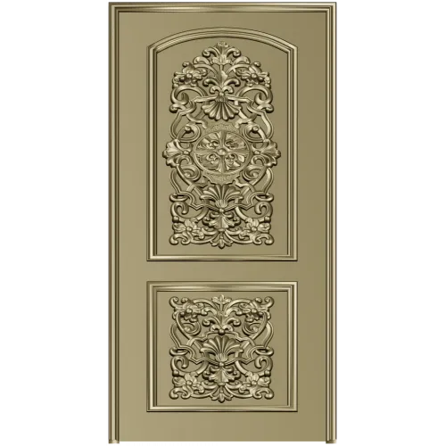 Ornate Double-Cartouche Door Panel STL for CNC