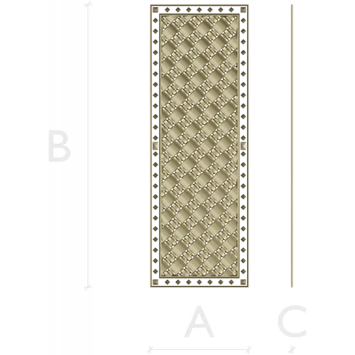 Woven Basket Door Panel STL for CNC