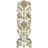Rococo Floral Vertical Ornament - STL 3D Model for CNC