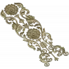 Rococo Floral Vertical Ornament - STL 3D Model for CNC