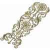 Rococo Floral Vertical Ornament - STL 3D Model for CNC