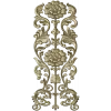 Rococo Floral Vertical Ornament - STL 3D Model for CNC