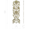 Rococo Floral Vertical Ornament - STL 3D Model for CNC