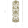 Ornate Floral Door Applique STL for CNC