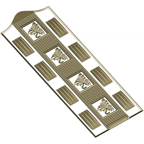 Ornate Door Panel 3D STL for CNC Milling