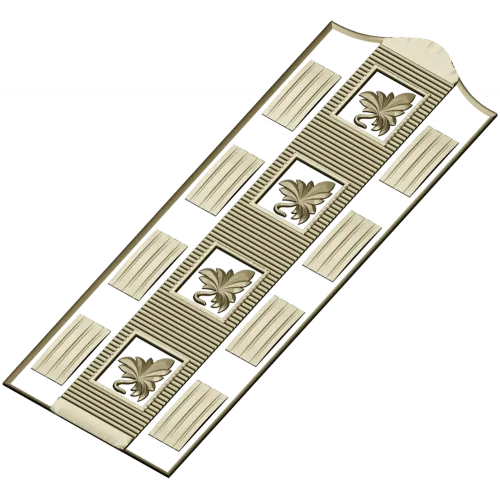 Ornate Door Panel 3D STL for CNC Milling