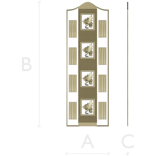 Ornate Door Panel 3D STL for CNC Milling