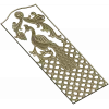 Regal Peacock Door Panel STL - 3D Model for CNC Carving