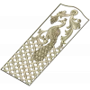 Regal Peacock Door Panel STL - 3D Model for CNC Carving