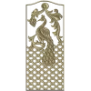 Regal Peacock Door Panel STL - 3D Model for CNC Carving