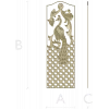 Regal Peacock Door Panel STL - 3D Model for CNC Carving