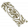 Rose Medallion Vertical Relief - STL 3D Model for CNC