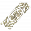 Rose Medallion Vertical Relief - STL 3D Model for CNC
