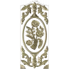 Rose Medallion Vertical Relief - STL 3D Model for CNC