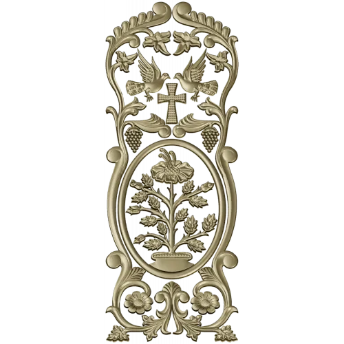 Дверная декоративная накладка "Вера и покой" - 3D модель STL для ЧПУ