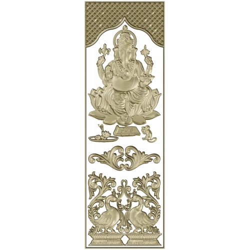 Ganesha Relief Panel STL for CNC Carving