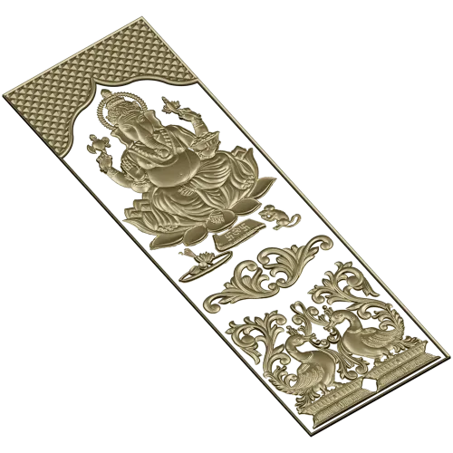 Ganesha Relief Panel STL for CNC Carving