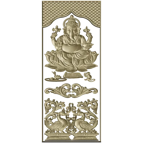 Ganesha Relief Panel STL for CNC Carving
