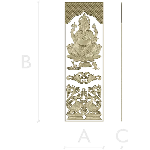 Ganesha Relief Panel STL for CNC Carving