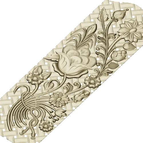 Floral Lattice CNC Panel STL