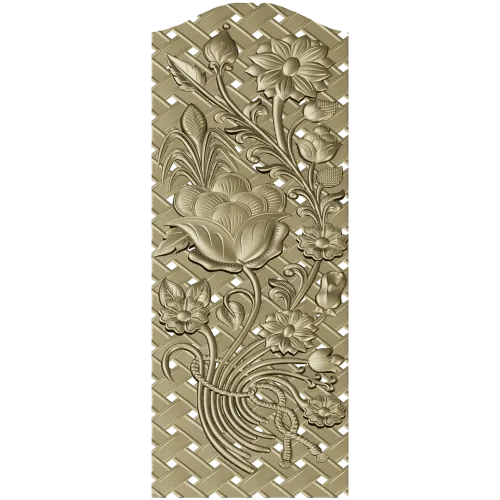 Floral Lattice CNC Panel STL