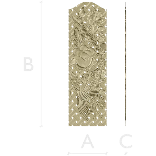 Floral Lattice CNC Panel STL